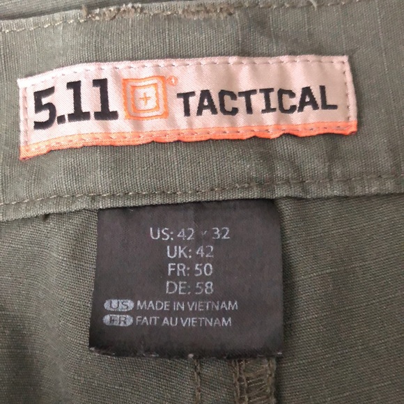 5.11 Tactical Army Green Multi-Pocket Pants size 42/32 - Picture 11 of 15
